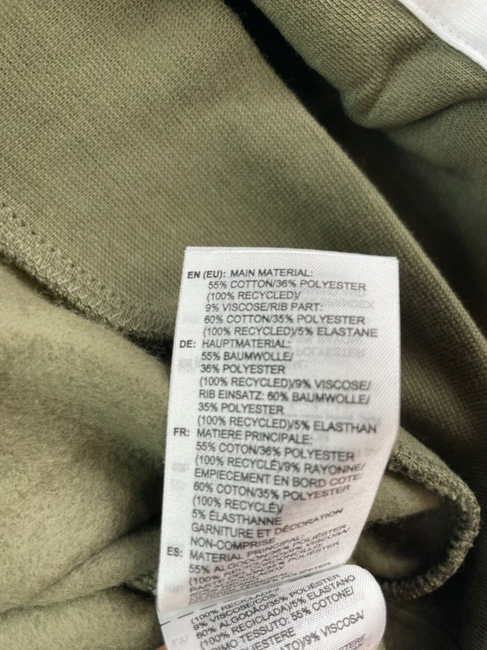 Adidas Olive Sweatshirt Striped Olive Strata White Women's Size L MSRP$55 NWT - Picture 8 of 9